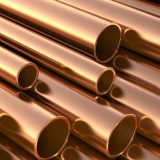 Copper pipes on warehouse. Saghafi Trading Group Inc.